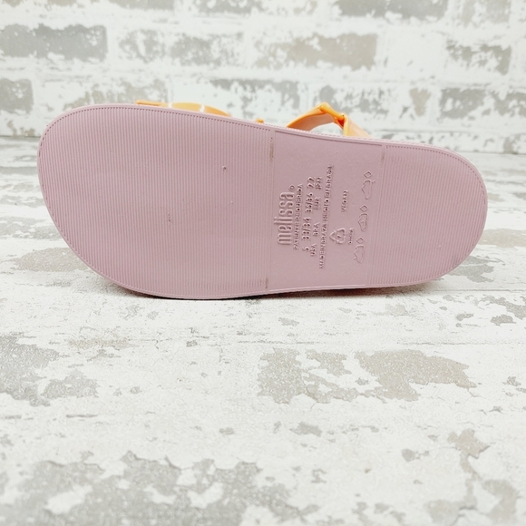 NEW Melissa Papete Essential Pink Orange Summer Flat Sandals K920 - Picture 8 of 11